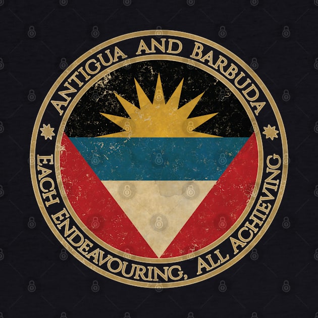 Vintage Antigua and Barbuda USA North America United States Flag by DragonXX